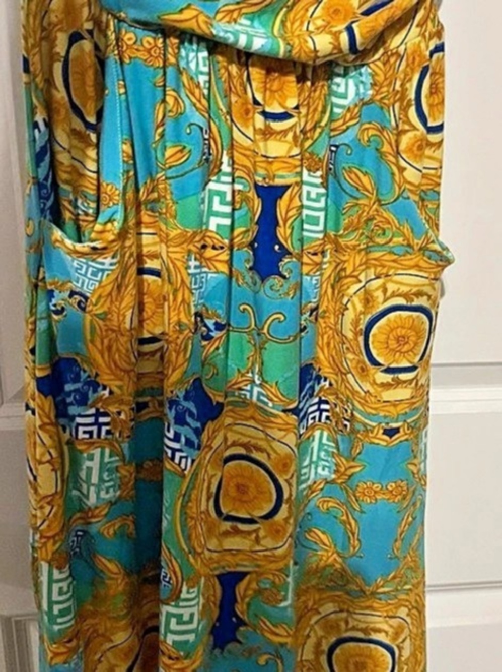 Absolutely ♥ it! Maxi Dress in Blue & Yellow Size Medium Like New